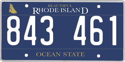 RI license plate 843461