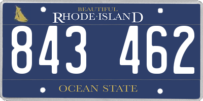 RI license plate 843462