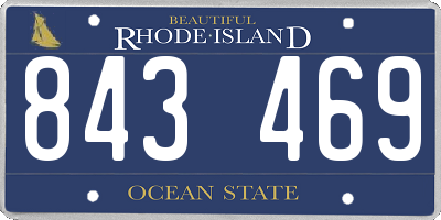 RI license plate 843469