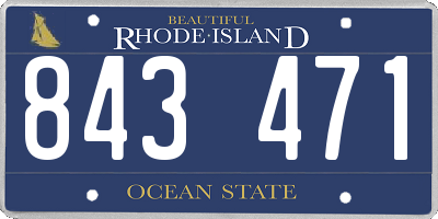 RI license plate 843471