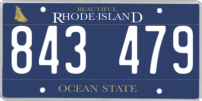 RI license plate 843479
