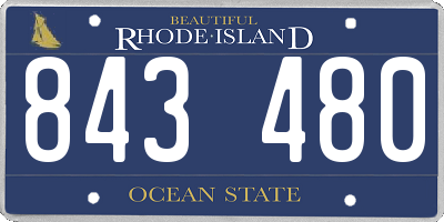 RI license plate 843480