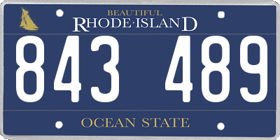 RI license plate 843489