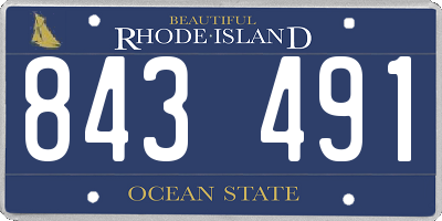 RI license plate 843491