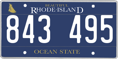 RI license plate 843495