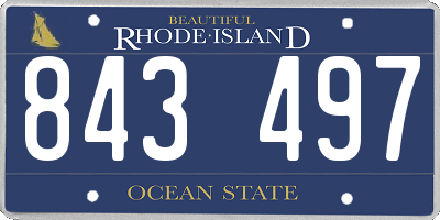 RI license plate 843497