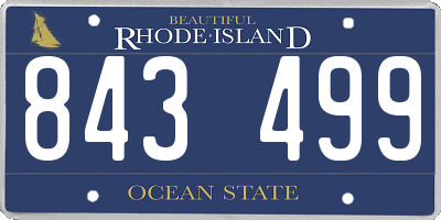 RI license plate 843499