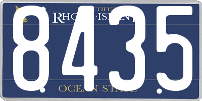 RI license plate 8435