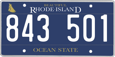 RI license plate 843501