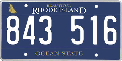RI license plate 843516