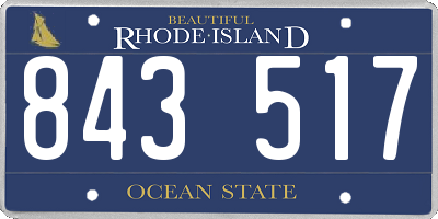 RI license plate 843517
