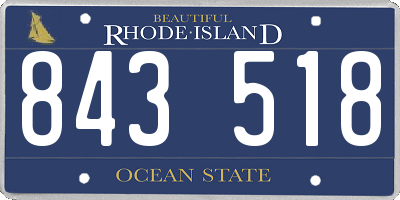 RI license plate 843518