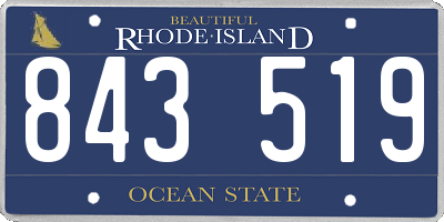 RI license plate 843519