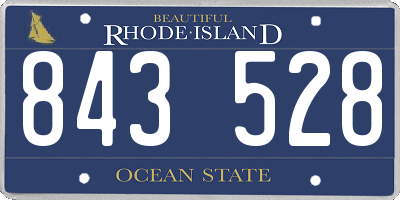 RI license plate 843528