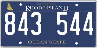 RI license plate 843544