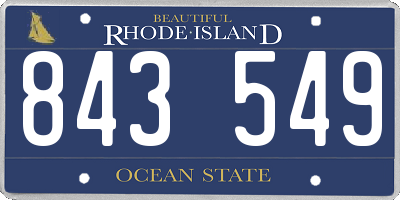 RI license plate 843549