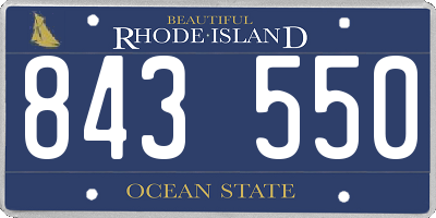 RI license plate 843550