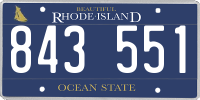 RI license plate 843551