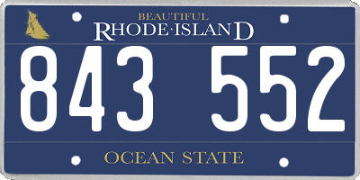 RI license plate 843552