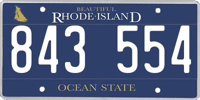RI license plate 843554