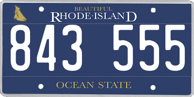 RI license plate 843555