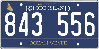 RI license plate 843556