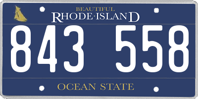 RI license plate 843558