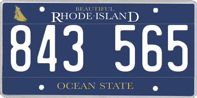 RI license plate 843565