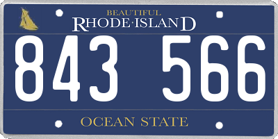 RI license plate 843566