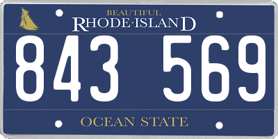 RI license plate 843569