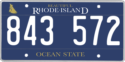 RI license plate 843572