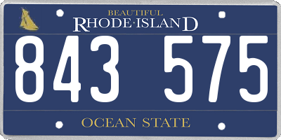 RI license plate 843575