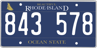 RI license plate 843578