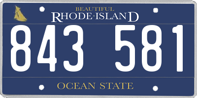 RI license plate 843581