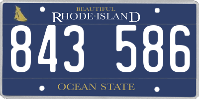 RI license plate 843586