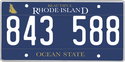 RI license plate 843588