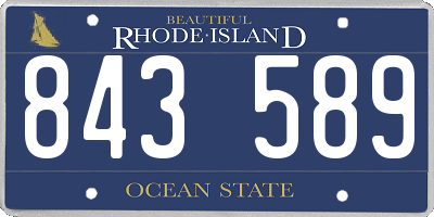 RI license plate 843589