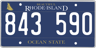 RI license plate 843590
