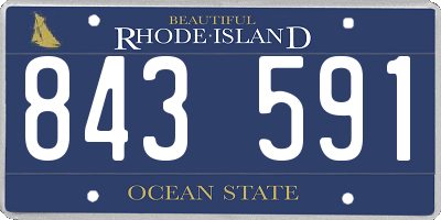 RI license plate 843591