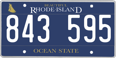 RI license plate 843595