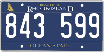 RI license plate 843599