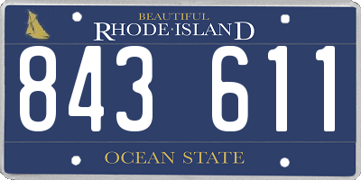 RI license plate 843611
