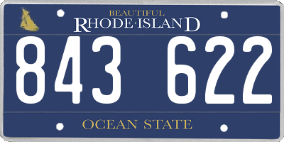 RI license plate 843622