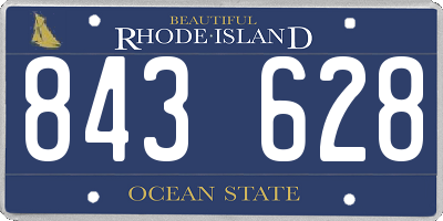 RI license plate 843628