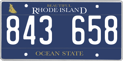 RI license plate 843658
