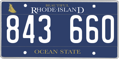 RI license plate 843660