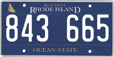 RI license plate 843665