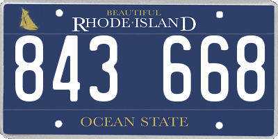 RI license plate 843668