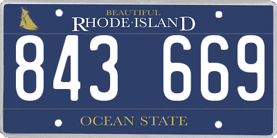 RI license plate 843669