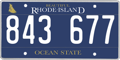 RI license plate 843677